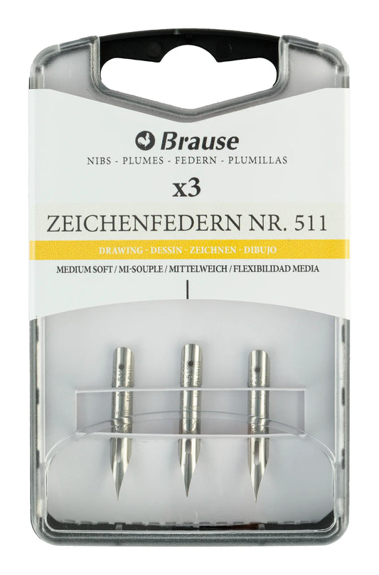 Box 3 drawing feathers quite hard and very fine (511B) (Pack x5)