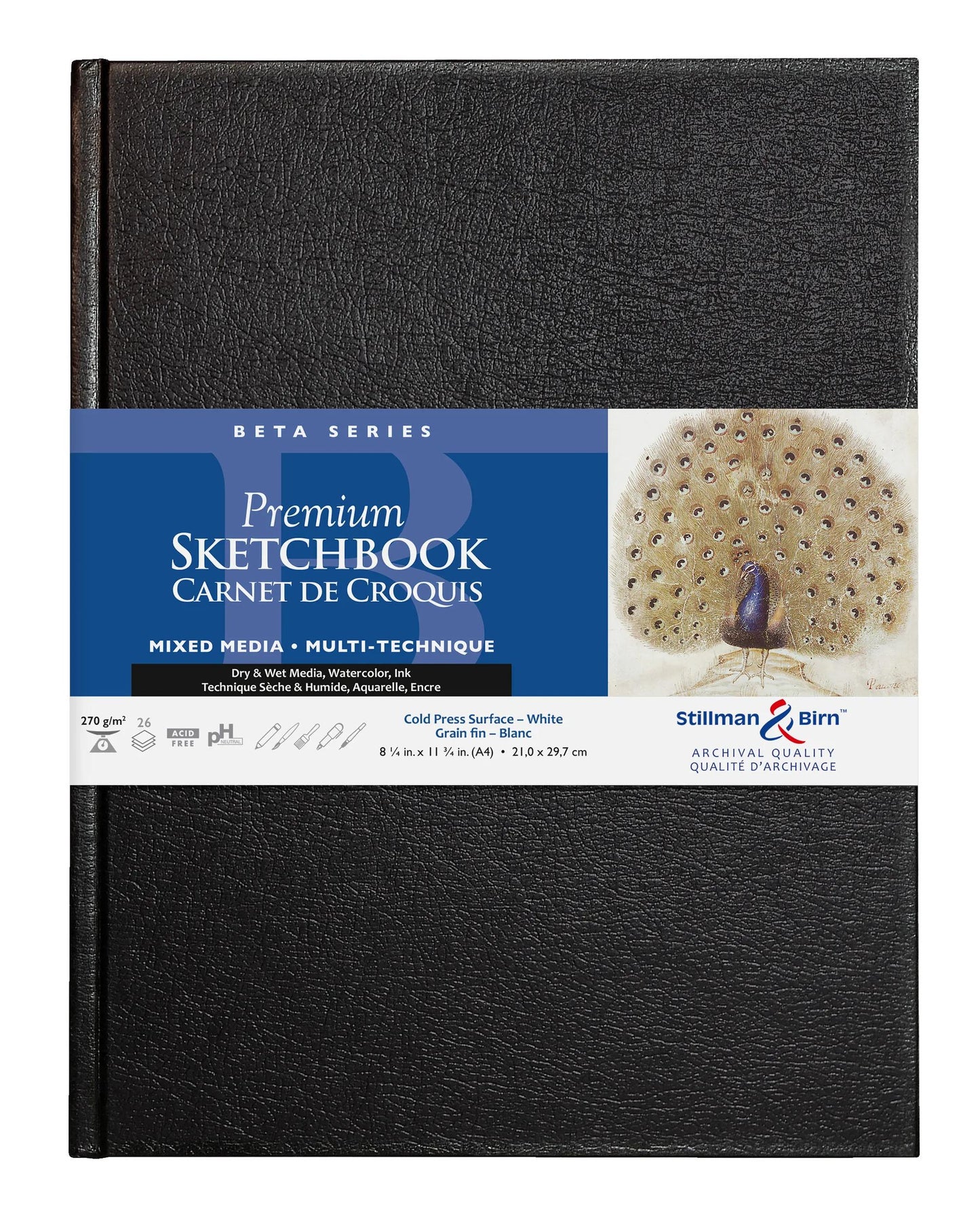 Beta Series rigid remarried notebook 26F A4 270g - White (Pack x2)