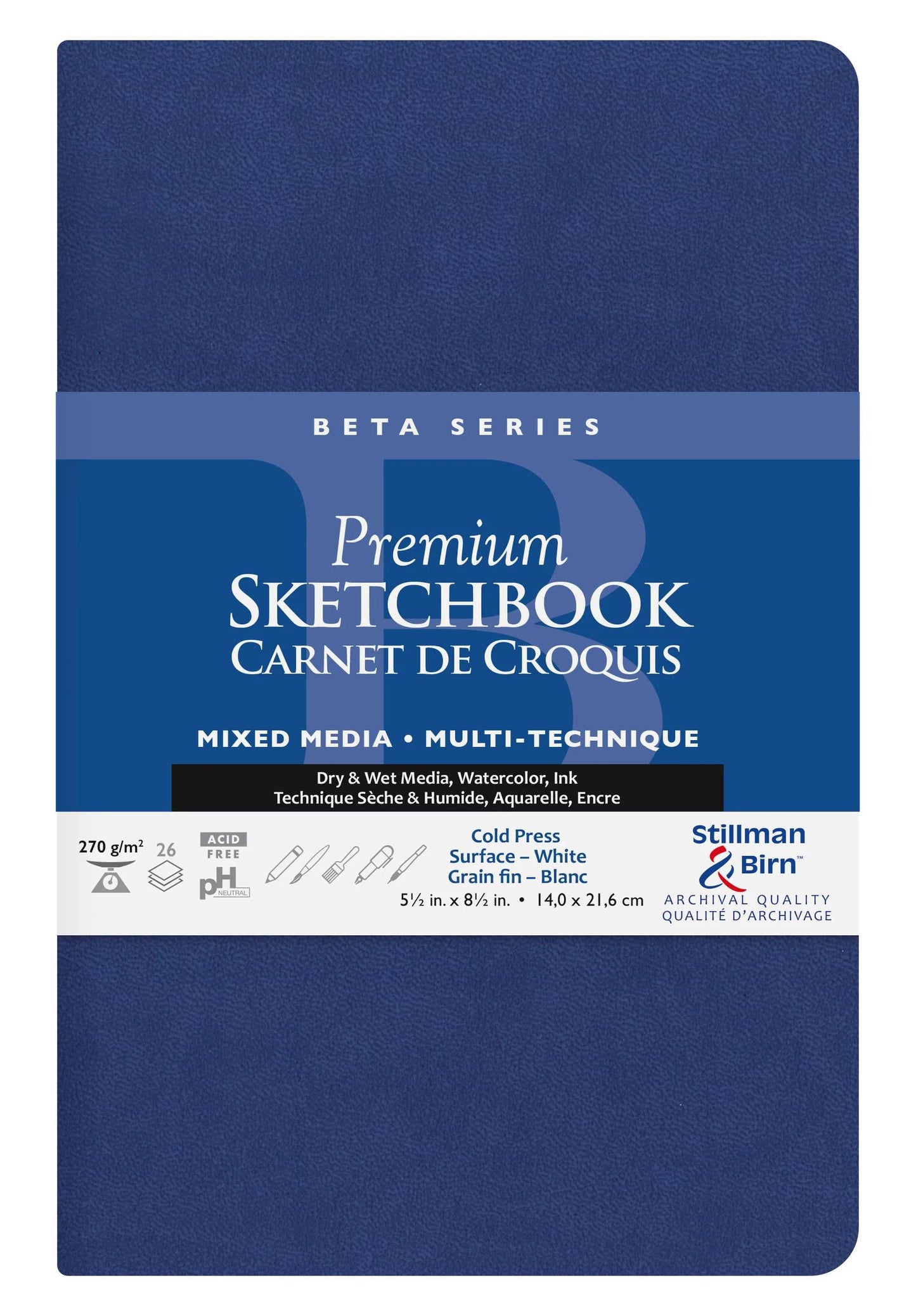 Beta Series flexible notebook 26F 21,6x14cm 270g - White (Pack x2)