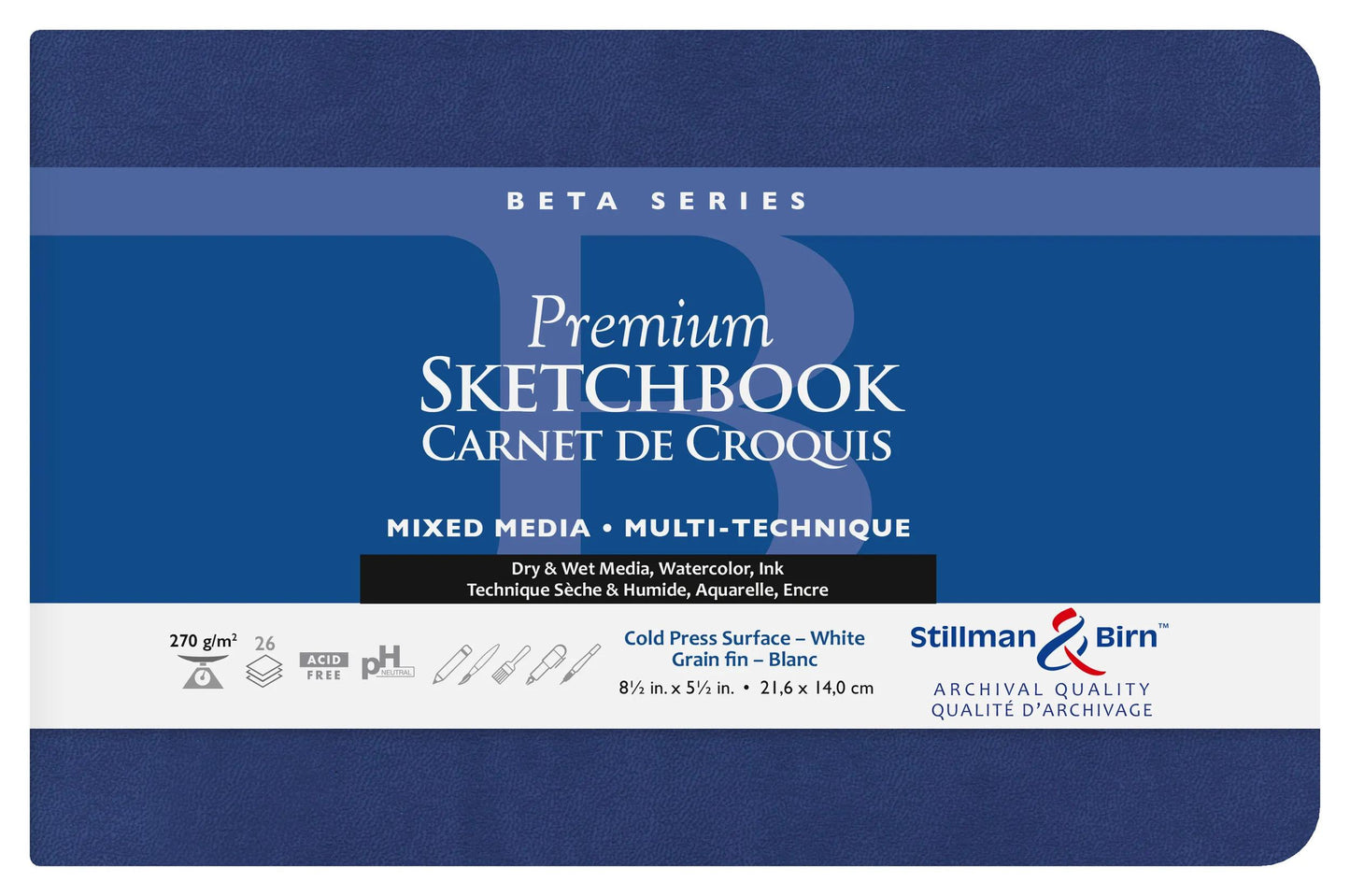 Beta Series flexible notebook 26F 14x21,6cm 270g - White (Pack x2)