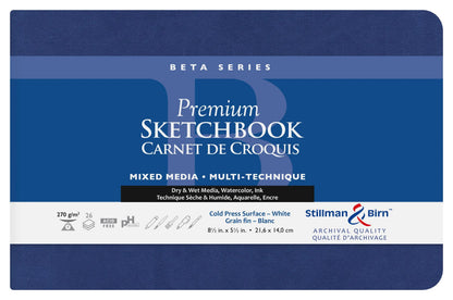 Beta Series carnet souple 26F 14x21,6cm 270g - Blanc (lot de 2)
