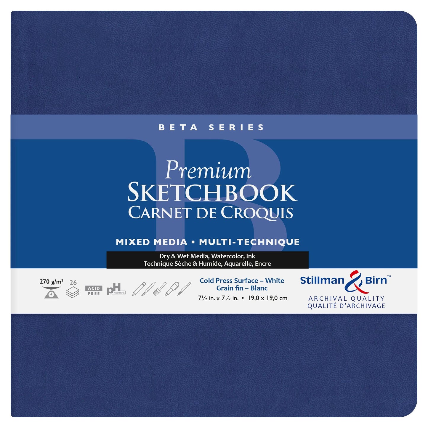 Beta Series flexibles Notebook 26F 19x19cm 270g - Weiß (Paket x2)