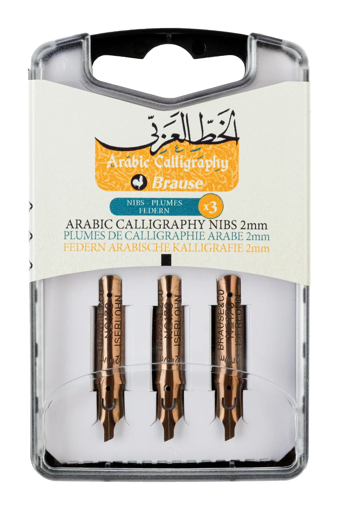 Box mit 3 arabischen Kalligraphiefedern (Paket x5)