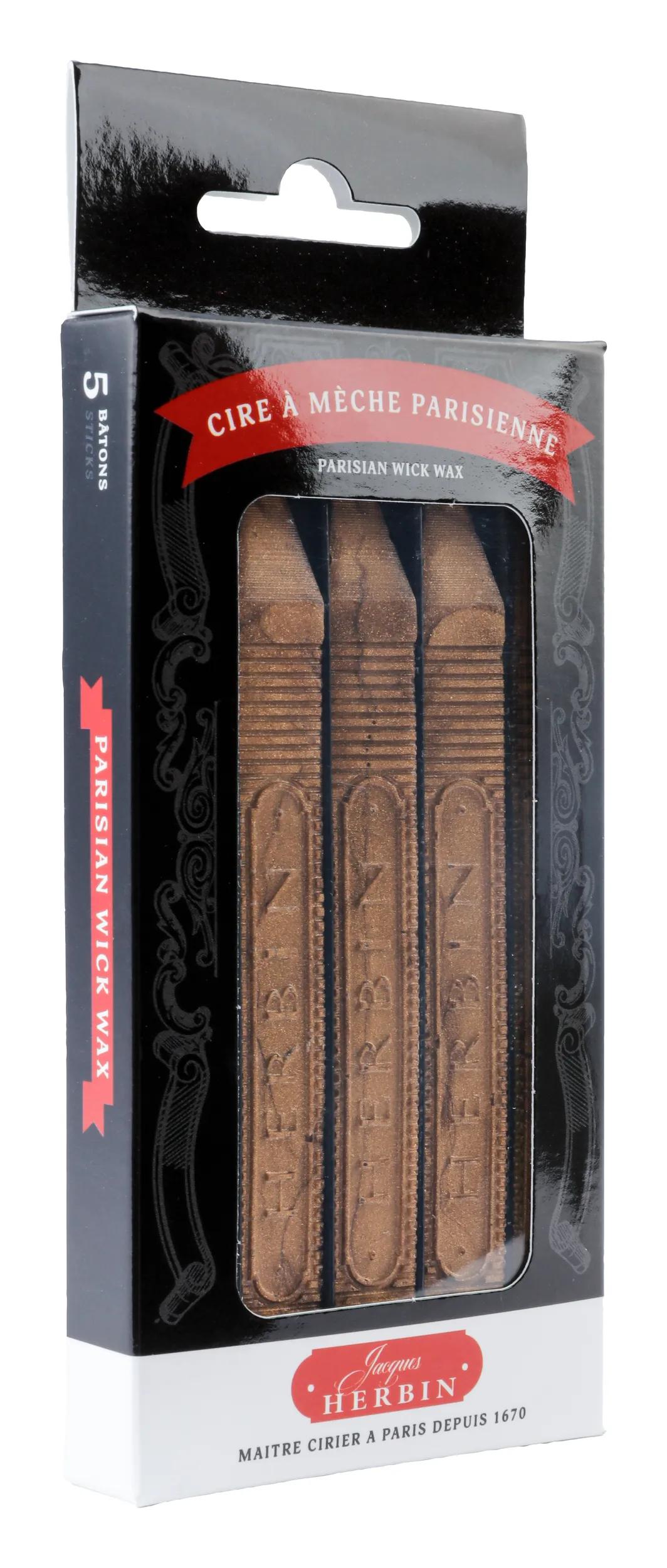 Boite de 5 batons de Cire favorite à mèche - Or