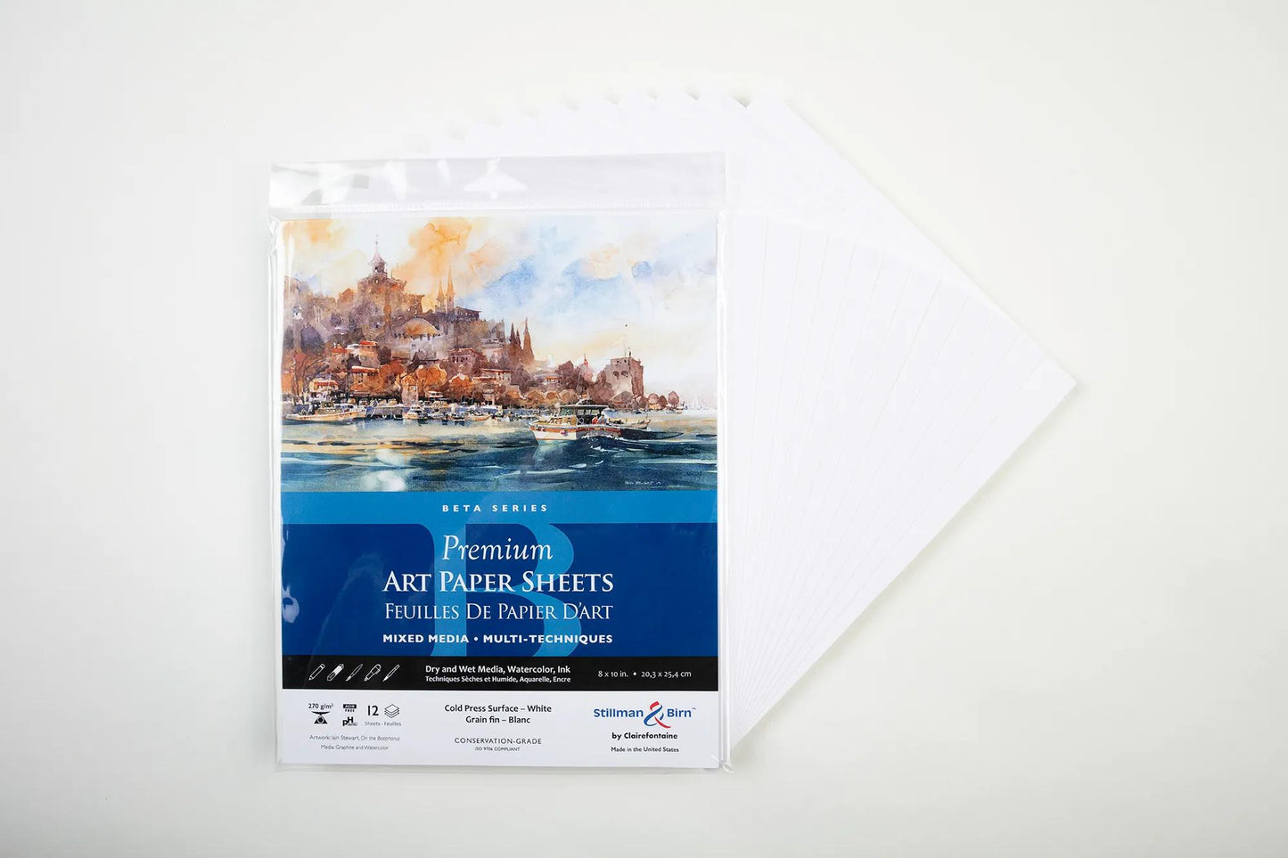 Bag 12 Foil Beta 270g - 20,3x25,4cm - White - New (Pack x5)