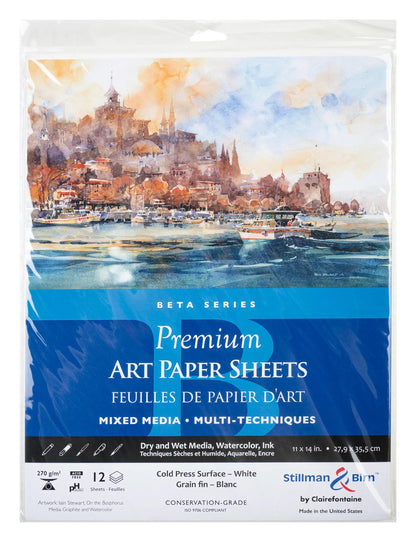 Sachet 12 feuil Bêta 270g - 27,9x35,5cm - Blanc - New (lot de 5)
