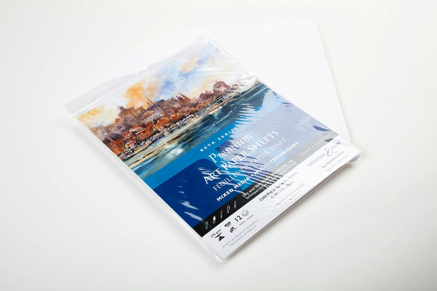 Bag 12 foil Beta 270g - 27,9x35,5cm - White - New (Pack x5)