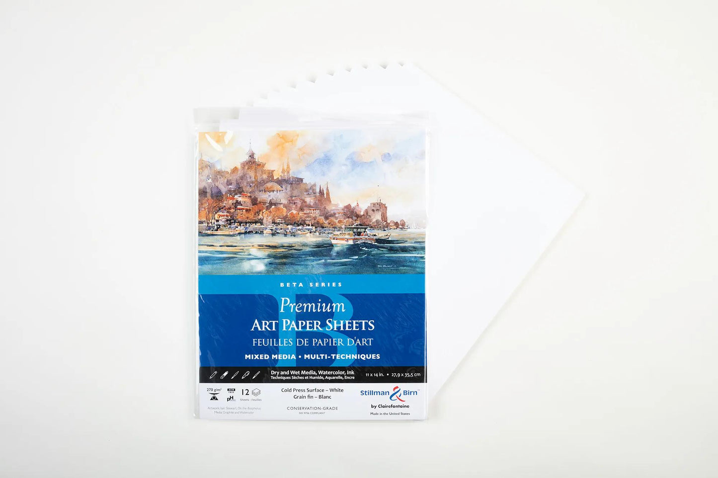 Bag 12 foil Beta 270g - 27,9x35,5cm - White - New (Pack x5)