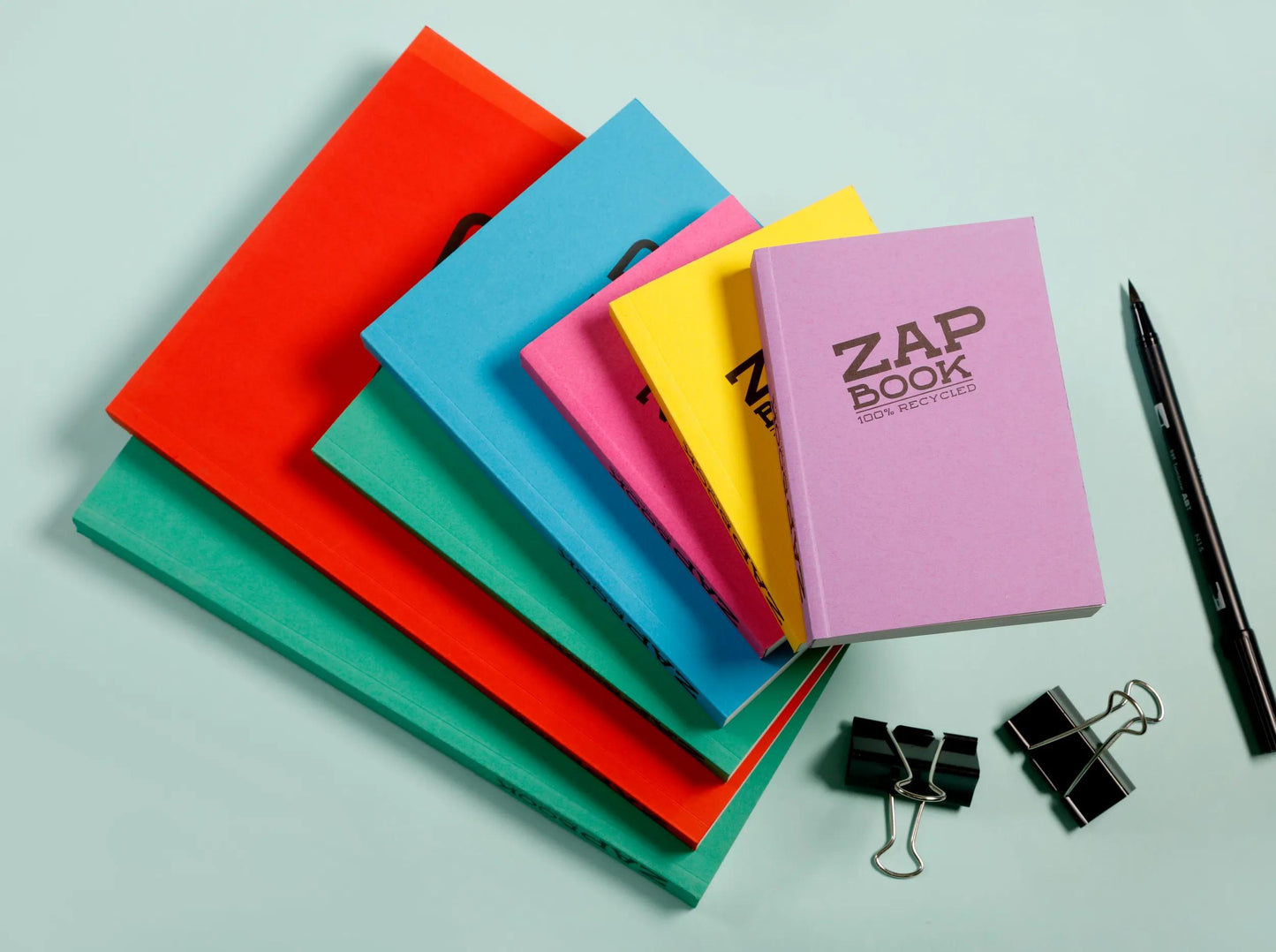 Zap Book book pasted 160F A6 80g - Black (Pack x5)