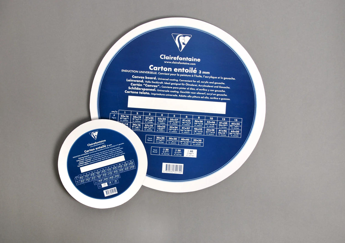 Pronta per dipingere cartone rivestito Ø 40cm 3mm - Bianco