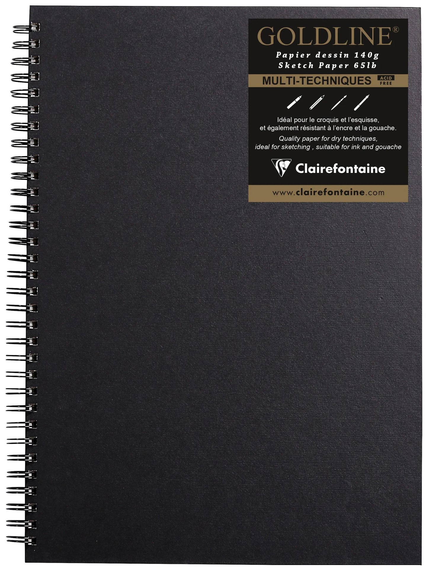 Goldline spiral notebook 64F A3 140g F - White (Pack x5)