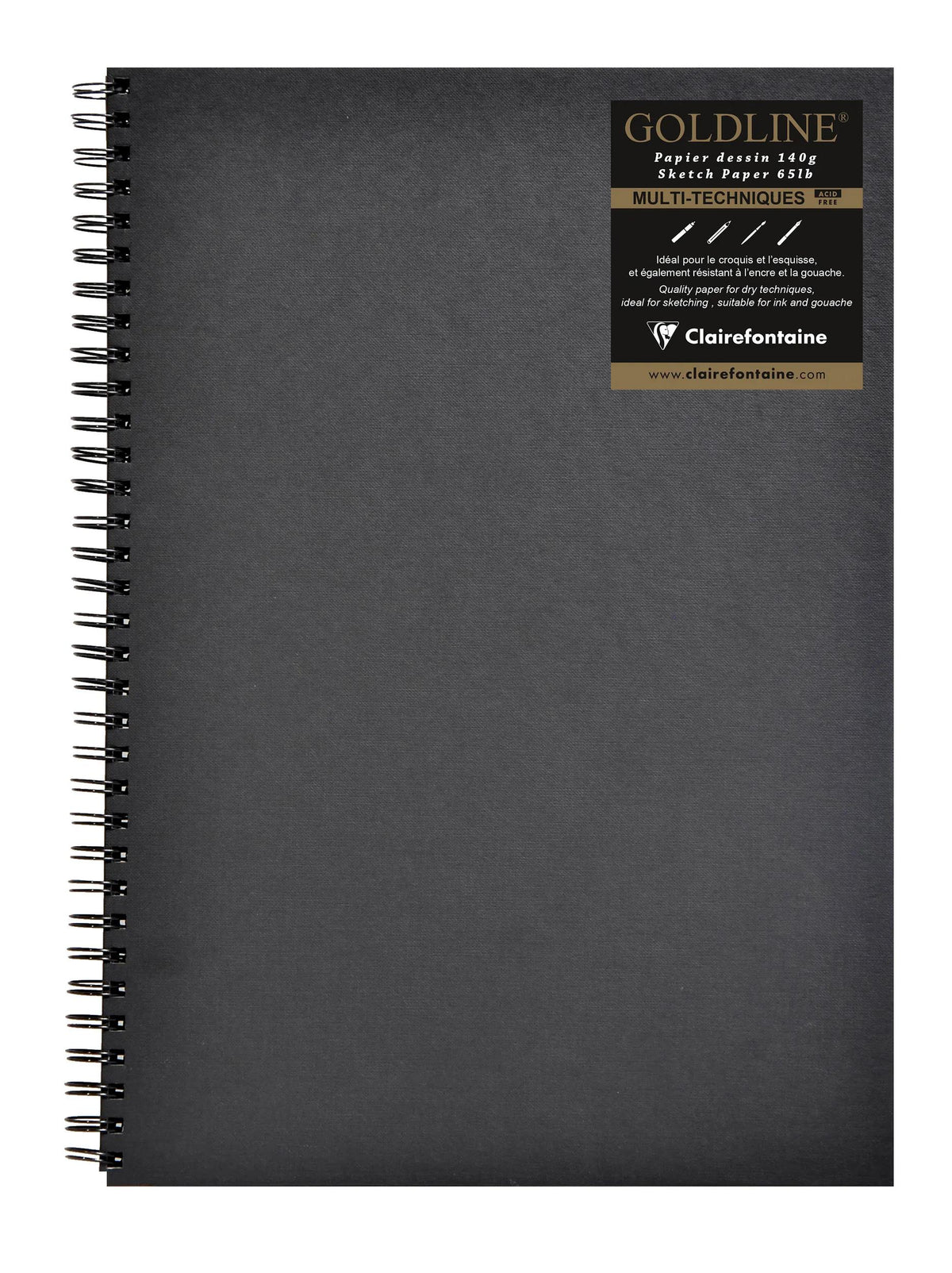 Goldline Spiral Notebook 64F A3 140g F - Schwarz (5er-Pack)