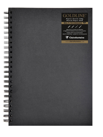 Goldline Spiral Notebook 64F A4 140g F - Schwarz (5er-Pack)