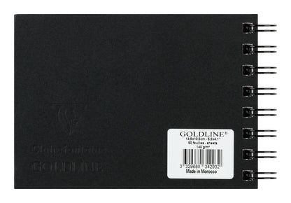 Goldline carnet spiralé 50F A6 140g paysage - Blanc - New (lot de 5)