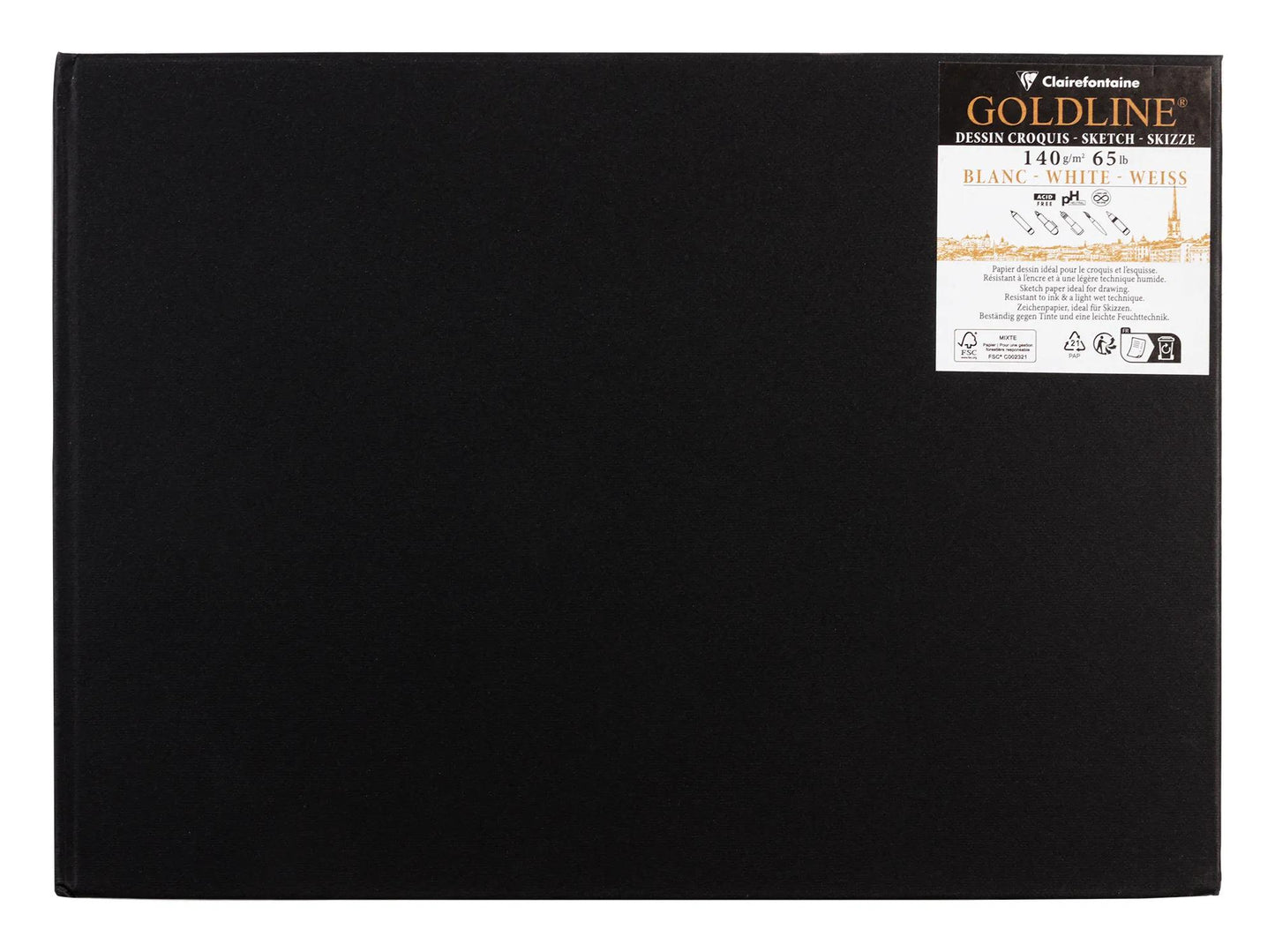 Goldline rigid remarried notebook 50F A4 140g landscape - White - New (Pack x5)