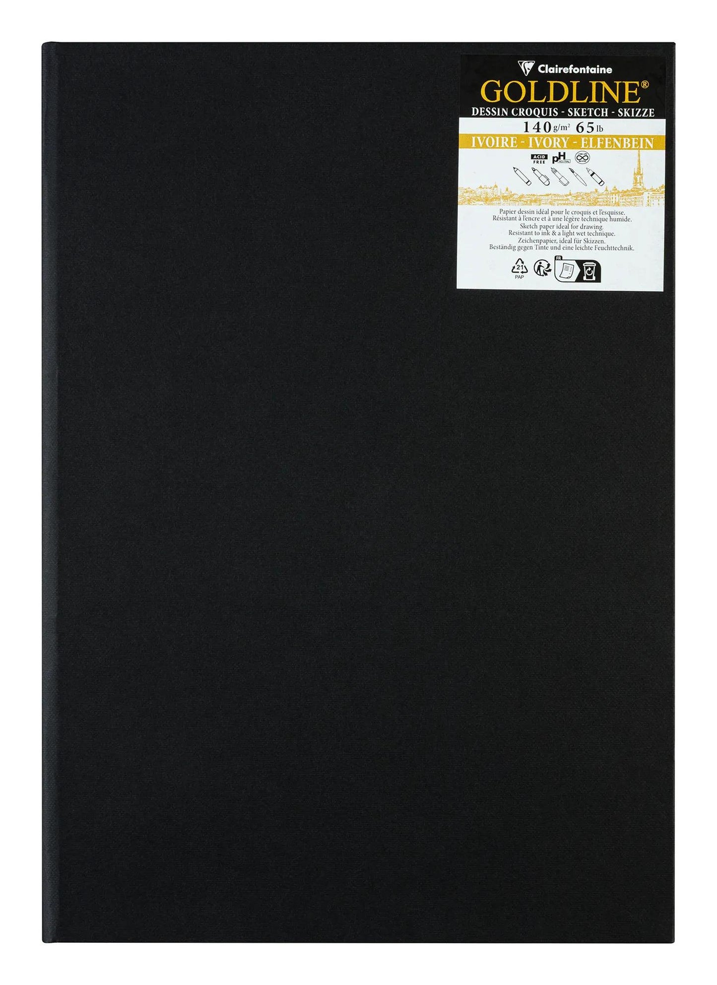Oroline rigida rimarrito notebook 40F A4 140g ritratto - Avorio - Nuovo (Pacchetto x5)