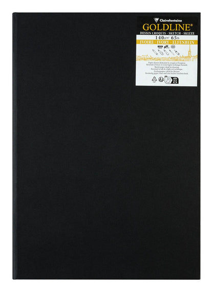 Goldline starr wiederverheiratet Notebook 40F A4 140g Portrait - Elfenbein - Neu (5er-Pack)