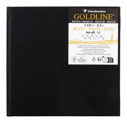 Goldline starre Rücklauf Notebook 50F 15x15cm 140g - Weiß - Neu (5er-Pack)