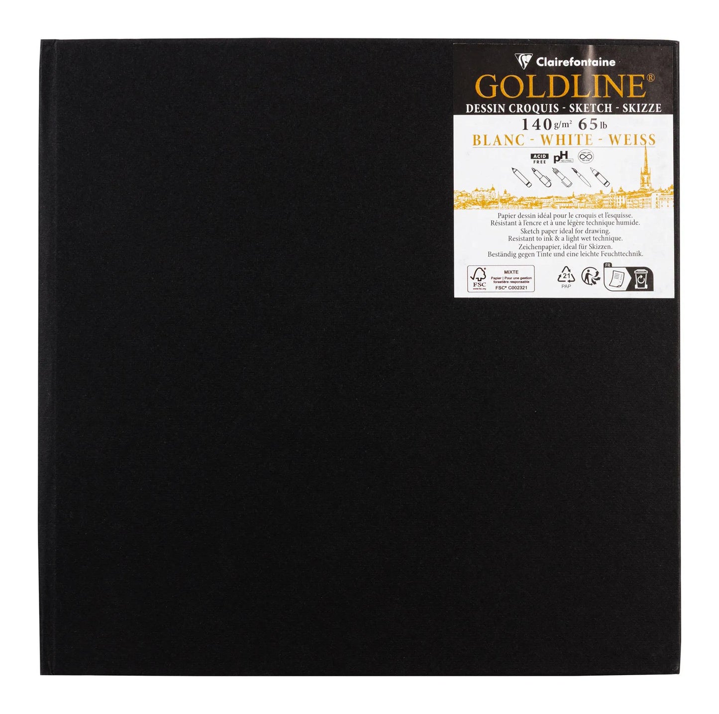 Goldline rigida rewind notebook 50F 20x20cm 140g - Bianco - Nuovo (Pacchetto x5)
