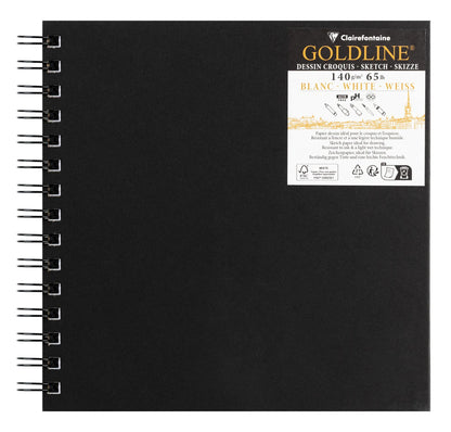 Goldline carnet spiralé 50F 20x20cm 140g - Blanc - New (lot de 5)