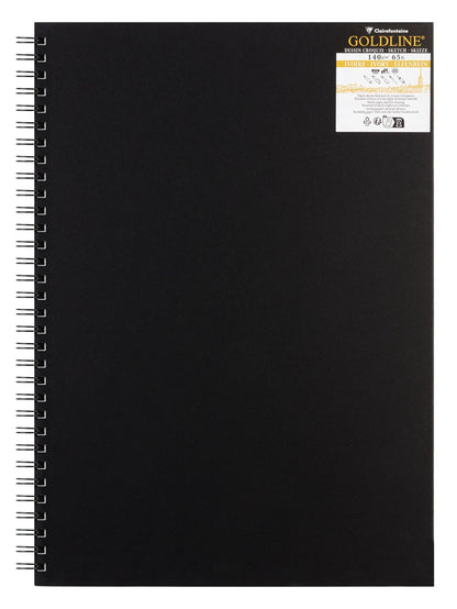 Goldline Spiral Notebook 40F A3 140g Landschaft - Elfenbein - Neu (2er-Pack)