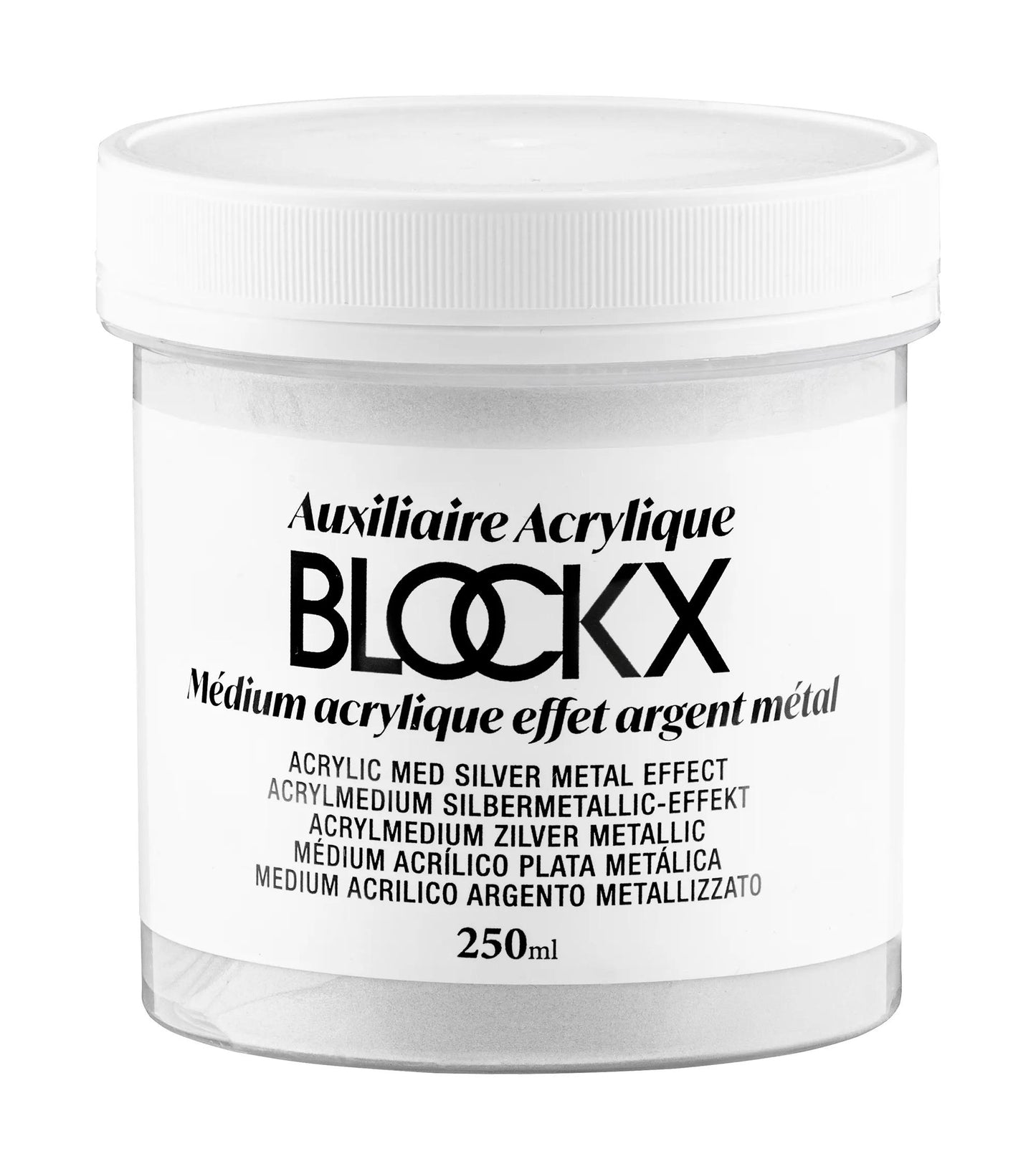 Medium acryl effect silver metal - 250ml - New