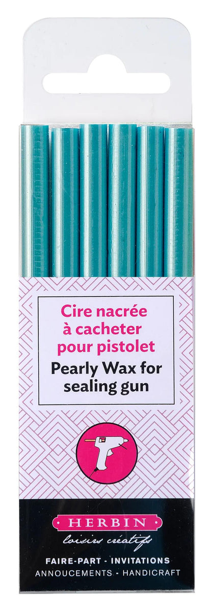 6 bâtons de cire nacrée pour pistolet - Bleu (Lot x5)