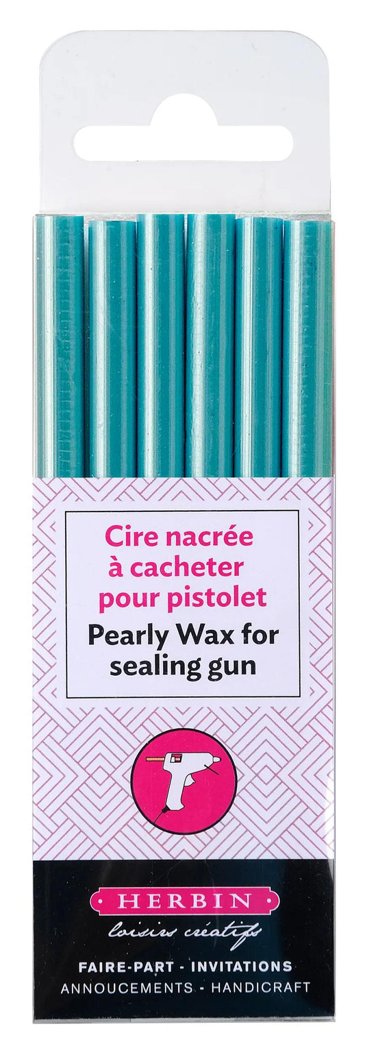 6 bâtons de cire nacrée pour pistolet - Bleu (Lot x5)