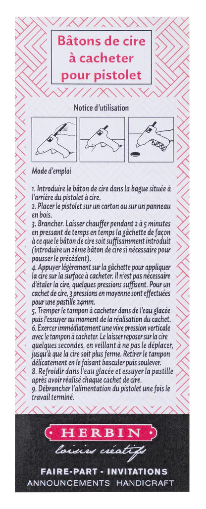 6 bâtons de cire nacrée pour pistolet - Bleu (Lot x5)