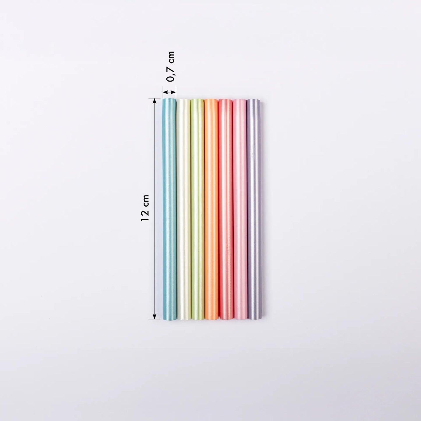 6 pearl wax sticks for gun - orange (Pack x5)