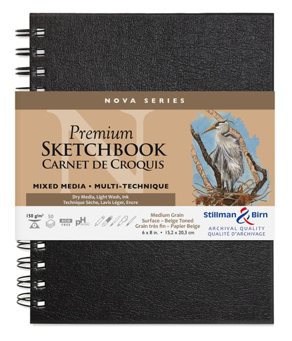 Nova Series Spiral Notebook 50F 15,2x20,3cm 150g - Beige (2er-Pack)