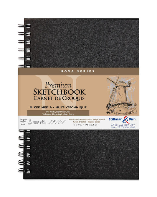 Nova Series carnet spiralé 50F 17,8x25,4cm 150g - Beige (lot de 2)