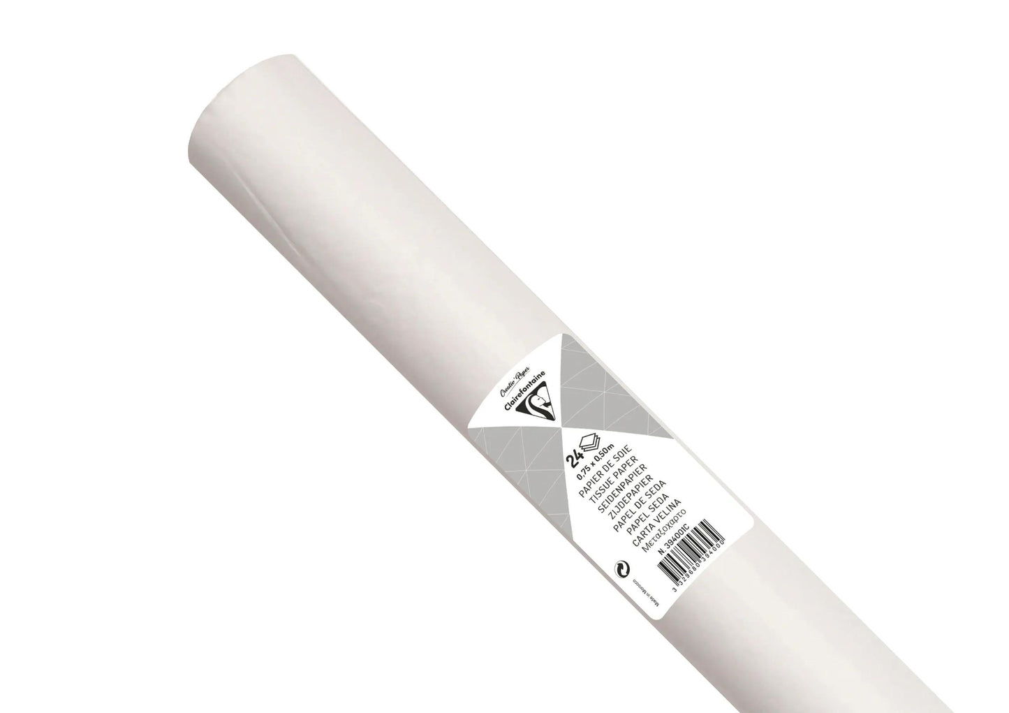 SOUTH PAPER, Roll of 24 sheets 18g/m2 in 50x75cm format - White (Pack x5)