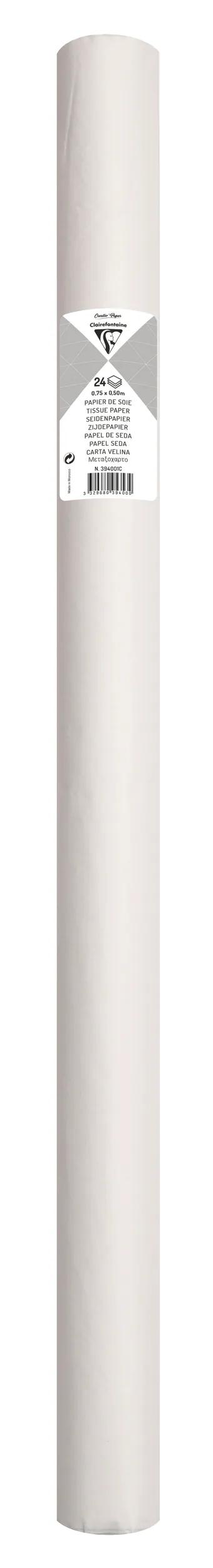 SOUTH PAPER, Roll of 24 sheets 18g/m2 in 50x75cm format - White (Pack x5)