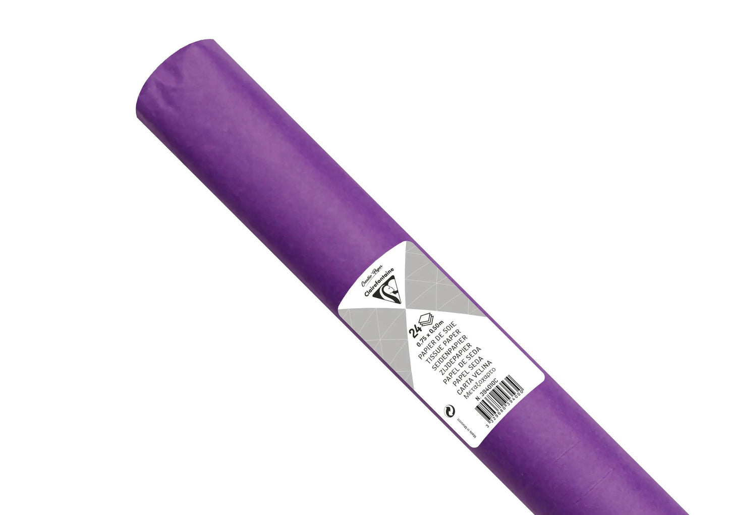 SOUTH PAPER, Roll of 24 sheets 18g/m2 in 50x75cm format - Mauve (Pack x5)
