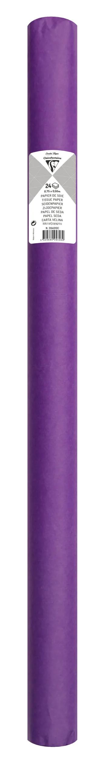 SOUTH PAPER, Roll of 24 sheets 18g/m2 in 50x75cm format - Mauve (Pack x5)