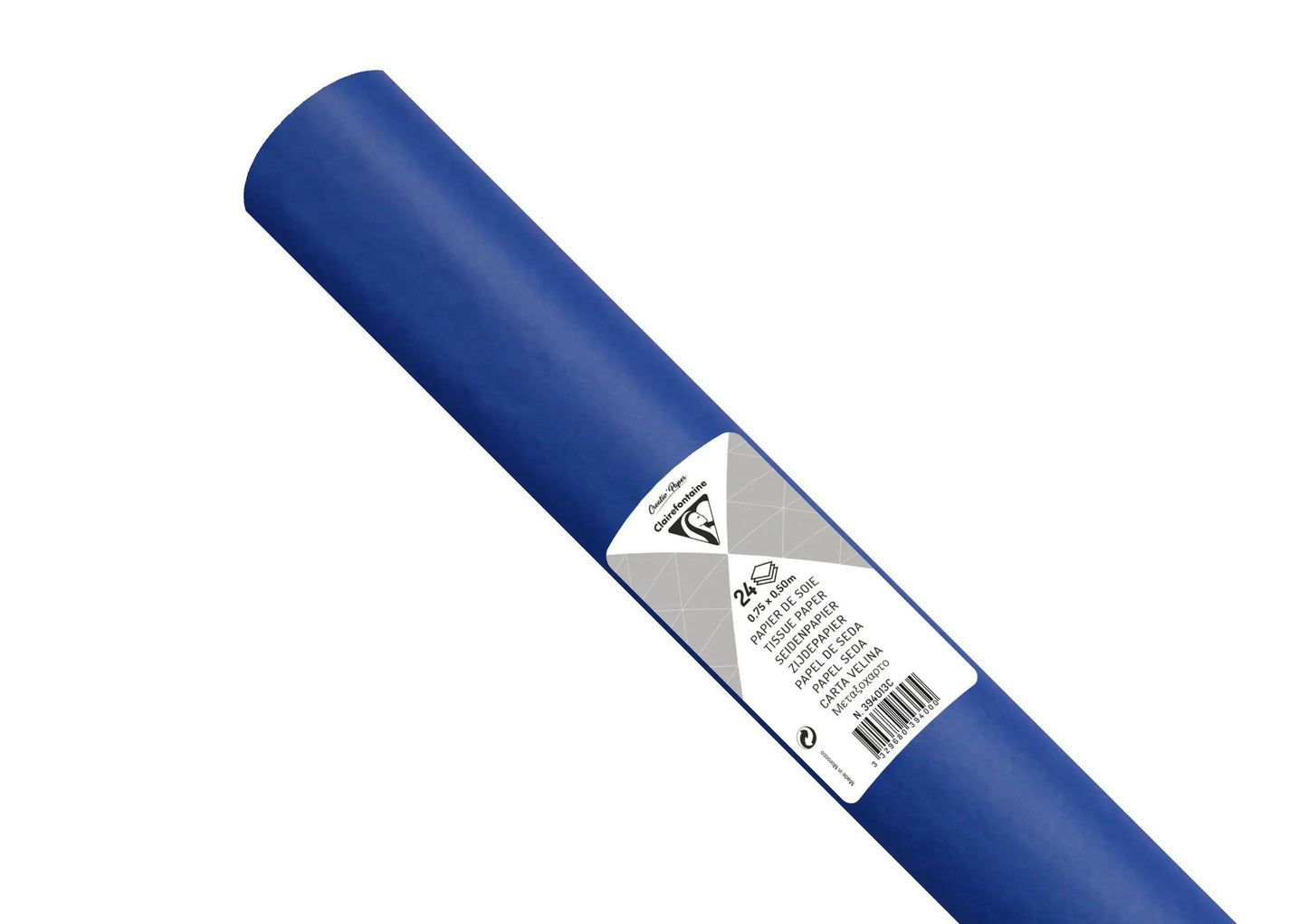 SOUTH PAPER, Rotolo di 24 fogli 18g/m2 in formato 50x75cm - Bleu France (Pacchetto x5)