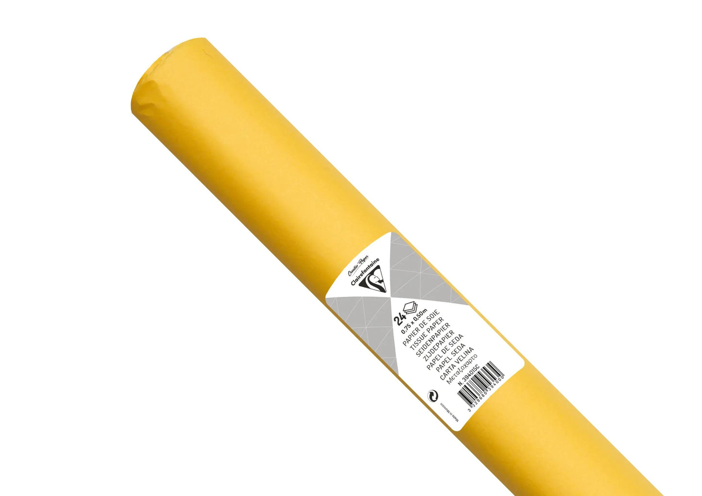 SOUTH PAPER, Roll of 24 sheets 18g/m2 in 50x75cm format - Yellow lemon (Pack x5)