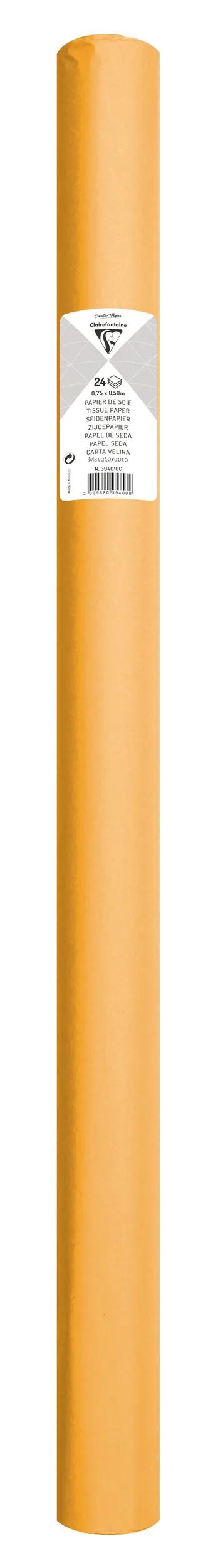 SOUTH PAPER, Rolle von 24 Blatt 18g/m2 in 50x75cm Format - Gelbgold (5er-Pack)