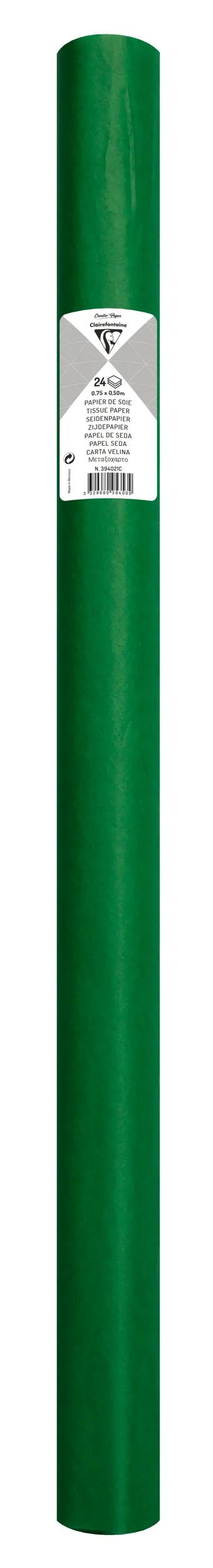 SOUTH PAPER, Roll of 24 sheets 18g/m2 in 50x75cm format - Green (Pack x5)