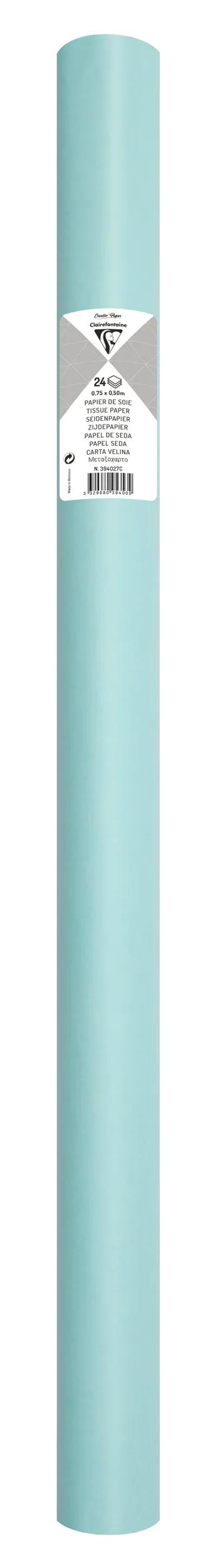 SOUTH PAPER, Roll of 24 sheets 18g/m2 in 50x75cm format - Sky blue (Pack x5)