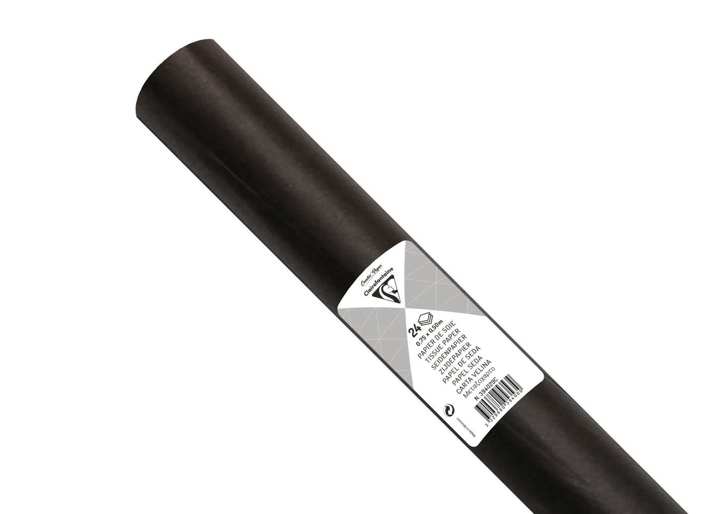 SOUTH PAPER, Roll of 24 sheets 18g/m2 in 50x75cm format - Black (Pack x5)