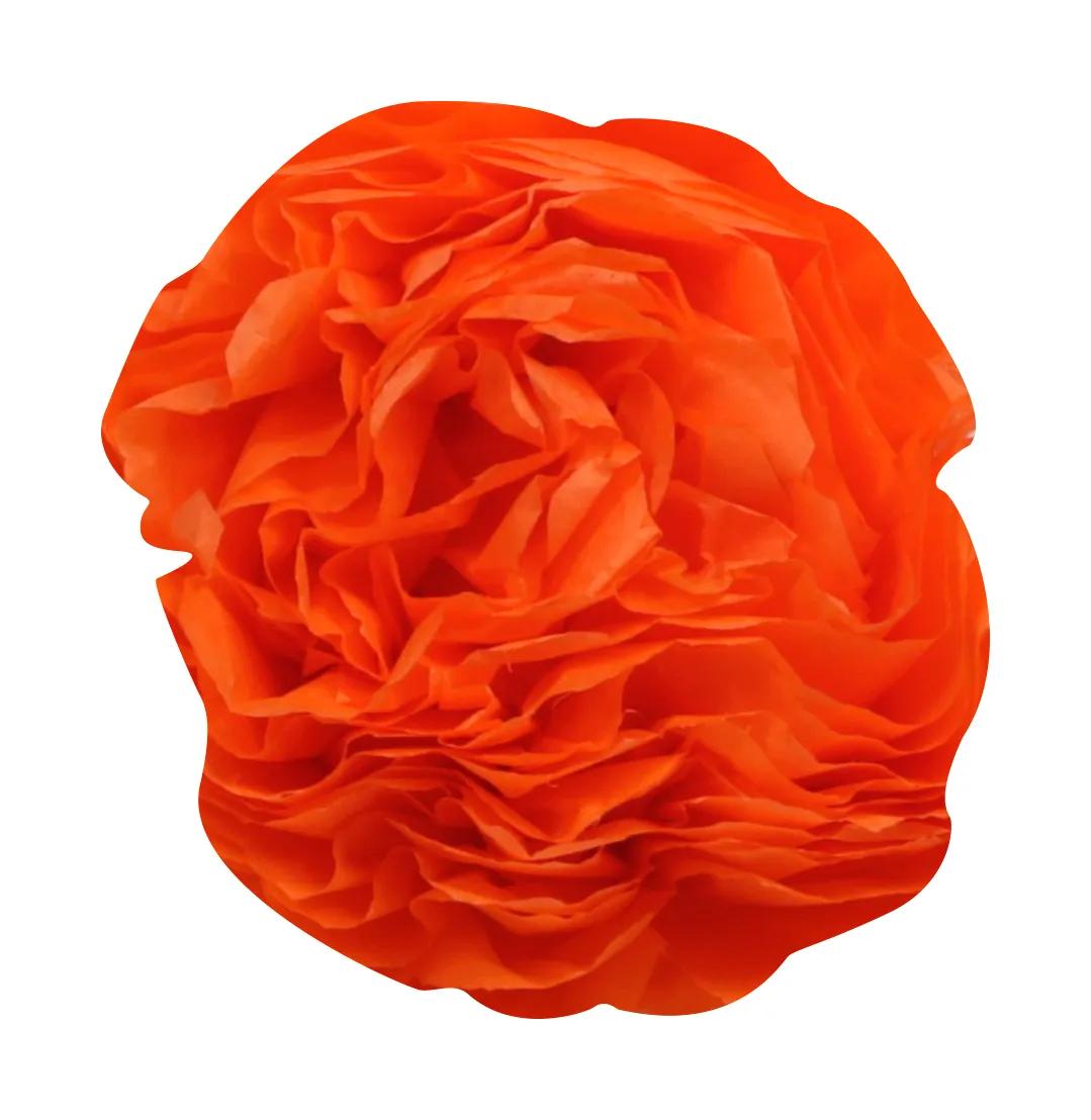 PAPIER DE SOIE, Rouleau de 24 feuilles 18g/m2 au format 50x75cm - Orange (Lot x5)