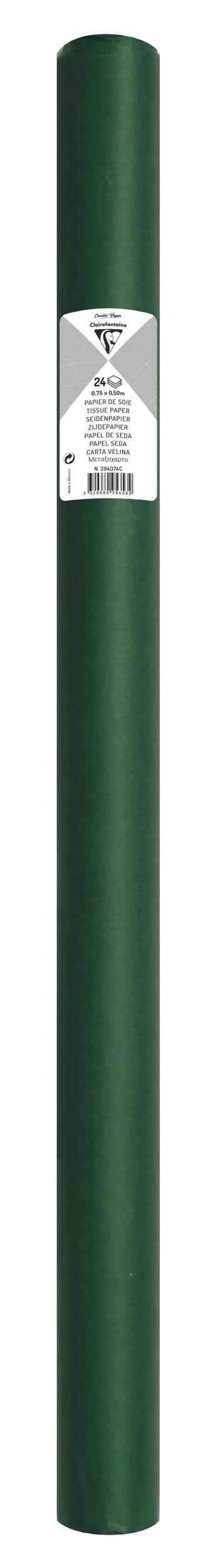 SOUTH PAPER, Roll of 24 sheets 18g/m2 in 50x75cm format - Bottle green (Pack x5)