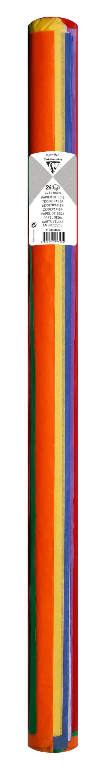 SOUTH PAPER, Roll of 24 sheets 18g/m2 in 50x75cm format - Assortment (Pack x5)