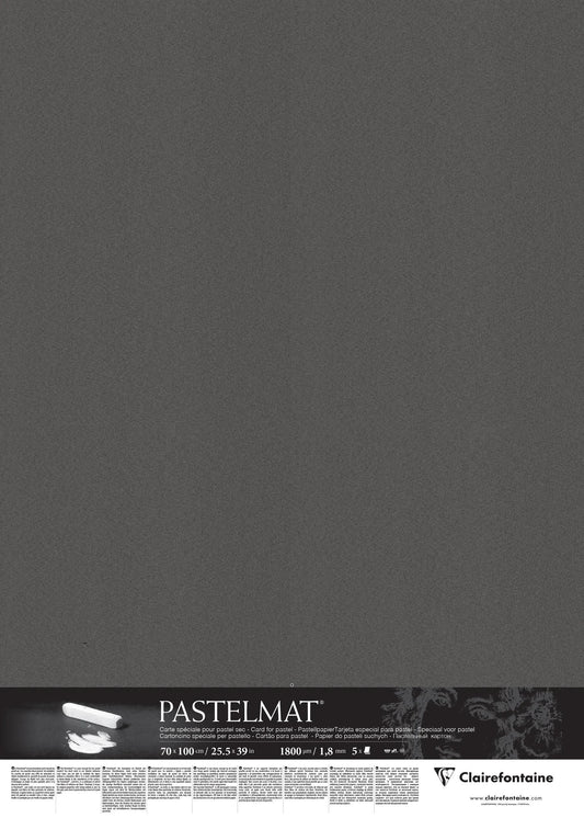 Pastelmat verklebt 5F 70x100cm - Anthrazit
