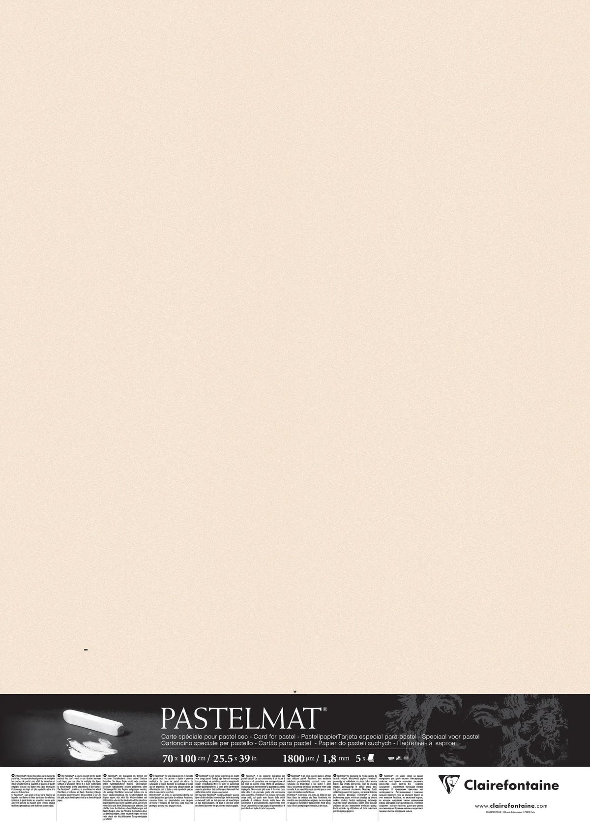 Pastelmat laminiert 5F 70x100cm - Beige
