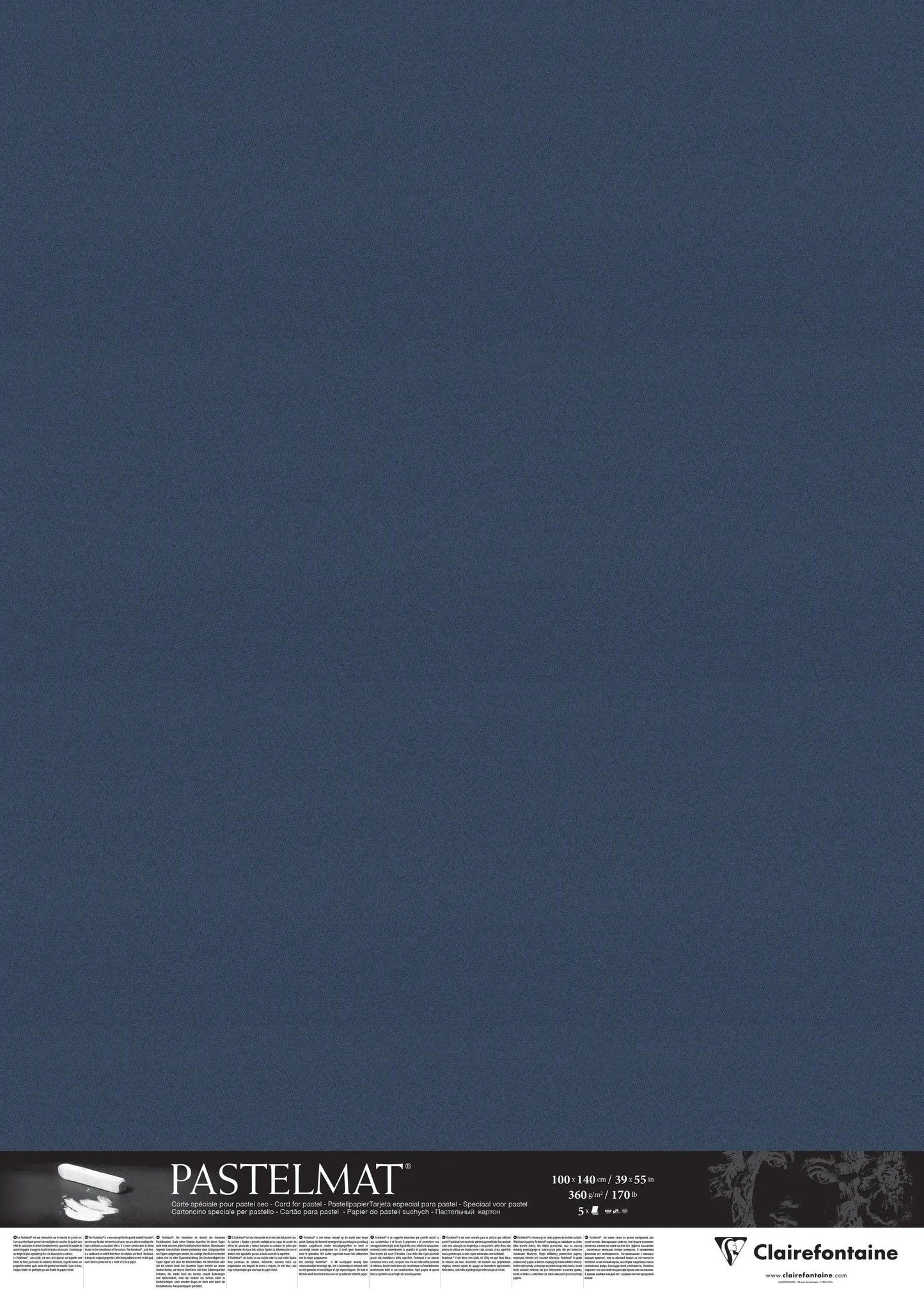 Pastelmat package 5F 100x140cm 360g - Dark Blue