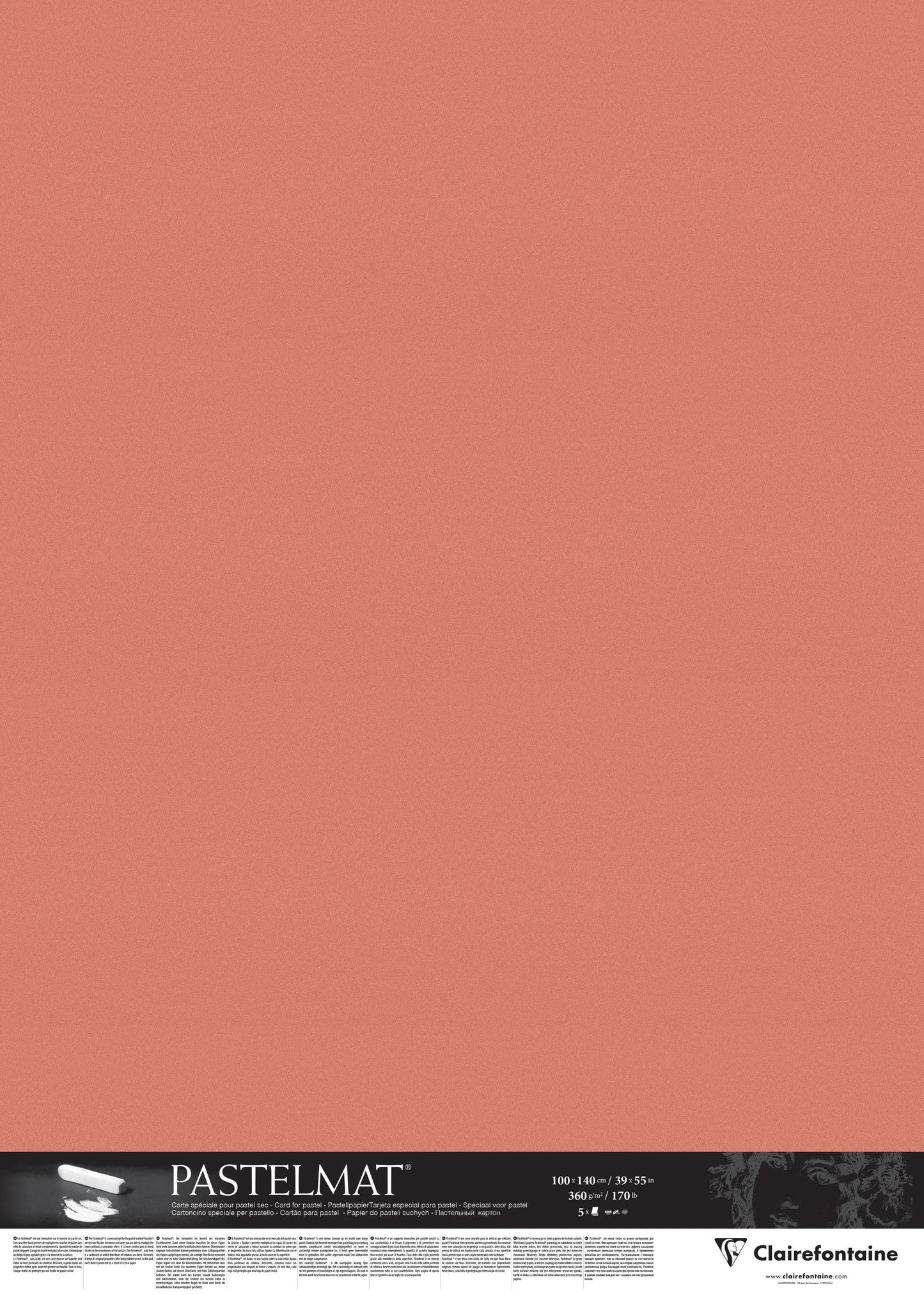 Pastelmat paquet 5F 100x140cm 360g - Sanguine