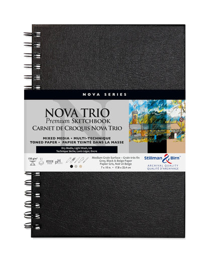 Nova Trio carnet spiralé 50F 17,8x25,4cm 150g - Assortis (lot de 2)
